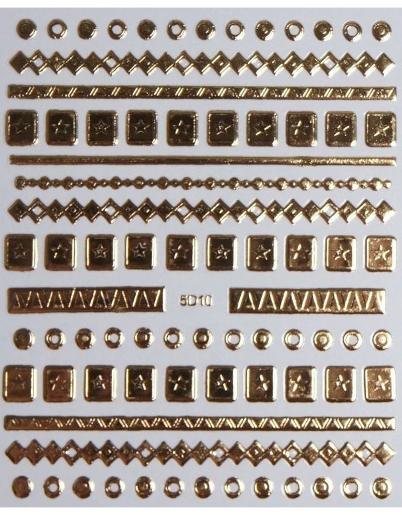 Nail Sticker gold - 5D 10