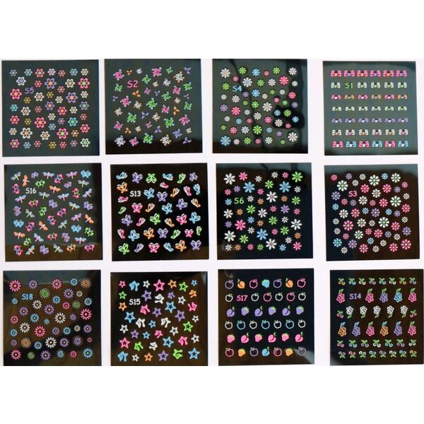 MPK Nails® 24x Nail Sticker nachtleuchtend