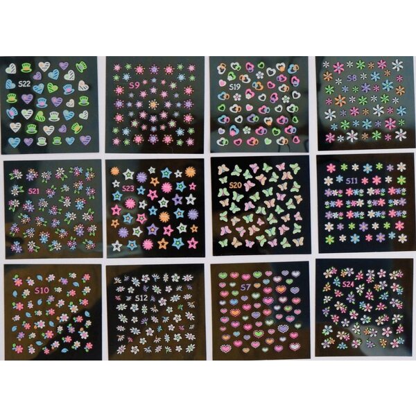 MPK Nails® 24x Nail Sticker nachtleuchtend