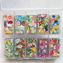 10x Nailart Transfer Folie in Box #33-03