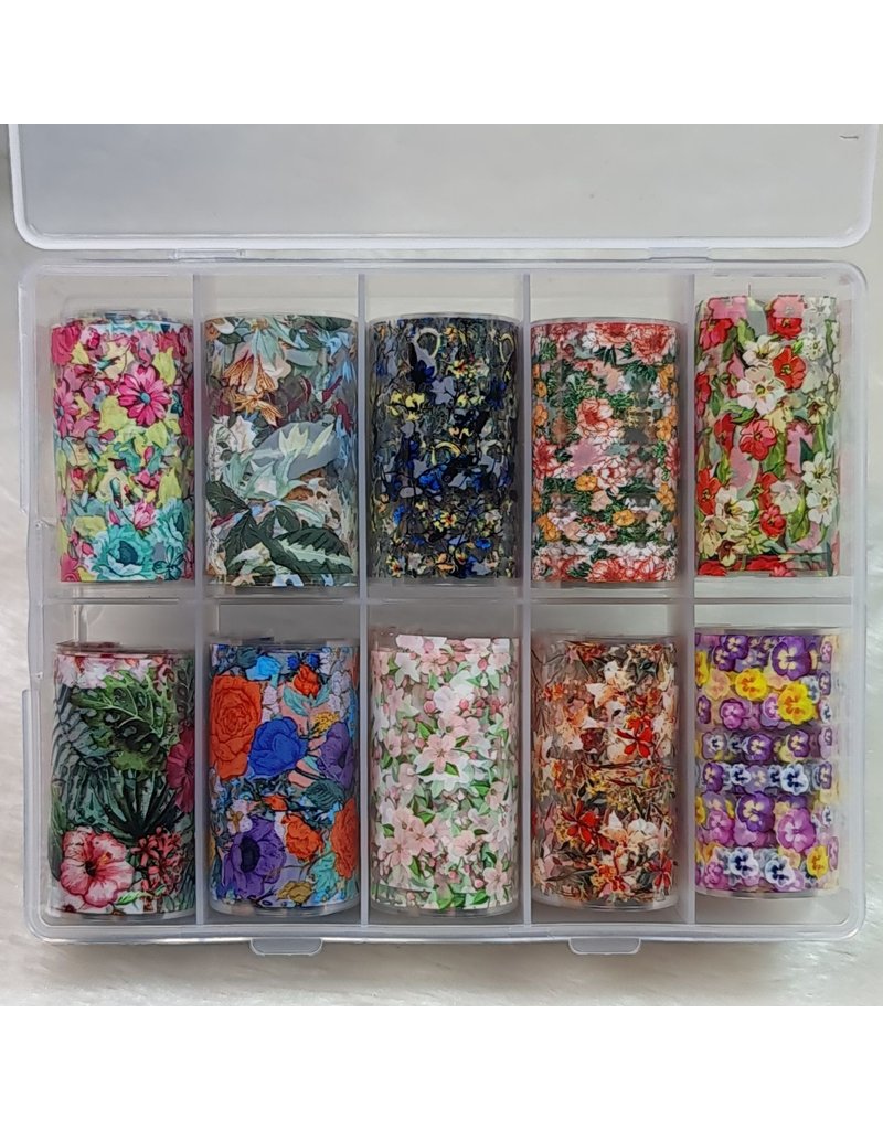 10x Nailart Transfer Folie in Box #11-10