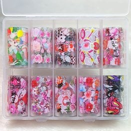 10x Nailart Transfer Folie in Box #28-03