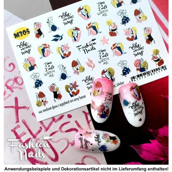 Fashion Nails Nail Wraps metallic m305