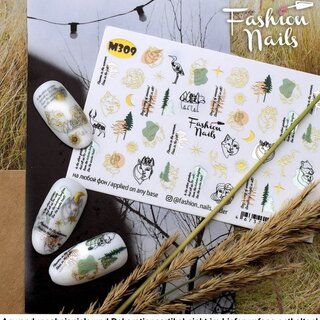 Nail Wraps metallic m309