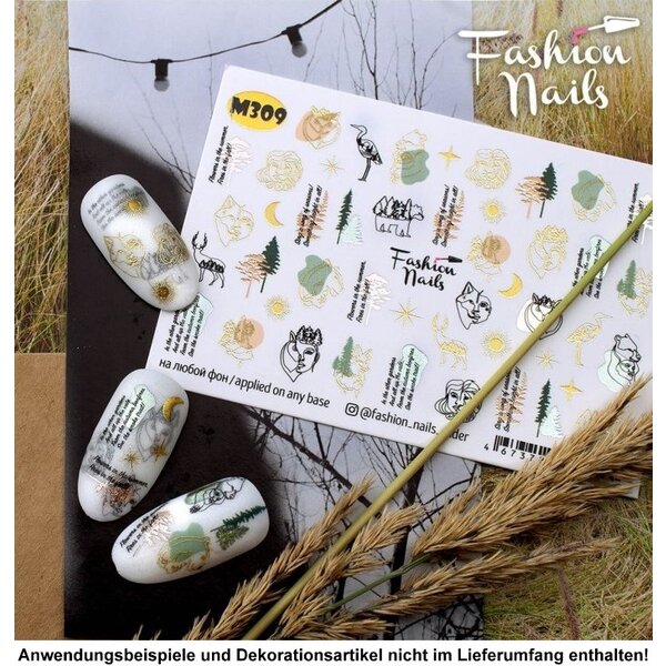 Fashion Nails Nail Wraps metallic m309