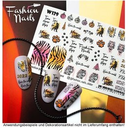 Nail Wraps Weisse Tresse W129