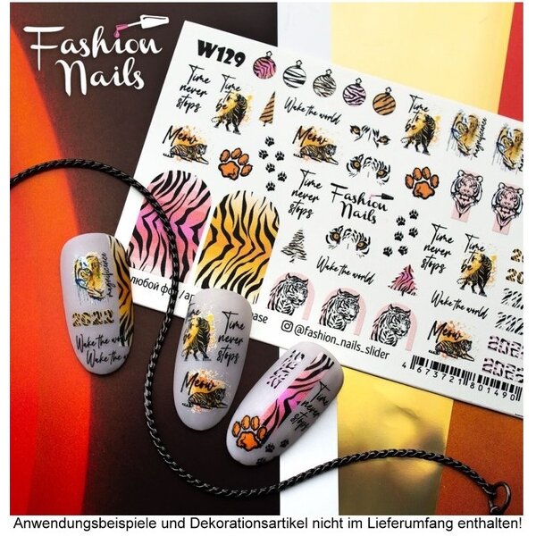 Fashion Nails Nail Wraps Weisse Tresse W129
