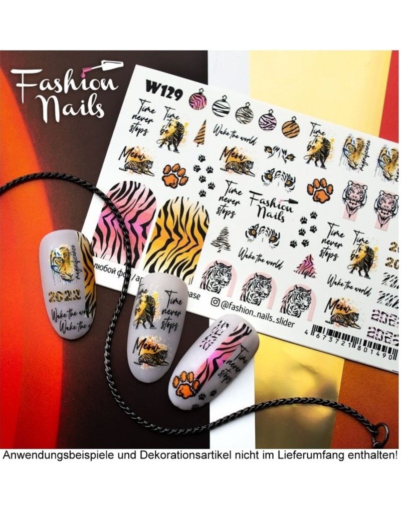 Nail Wraps Weisse Tresse W129