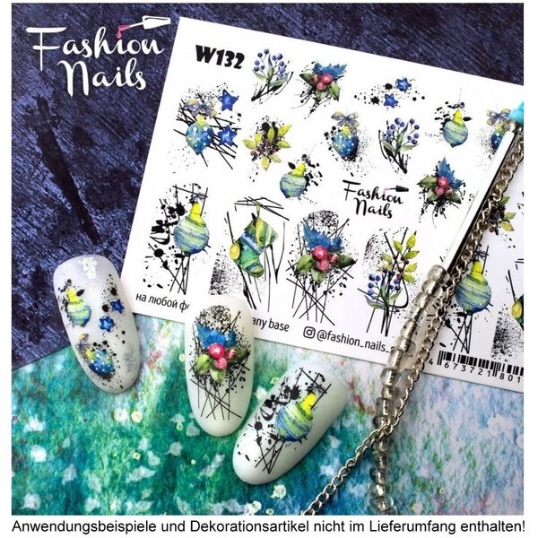 Fashion Nails Nail Wraps Weisse Tresse W132