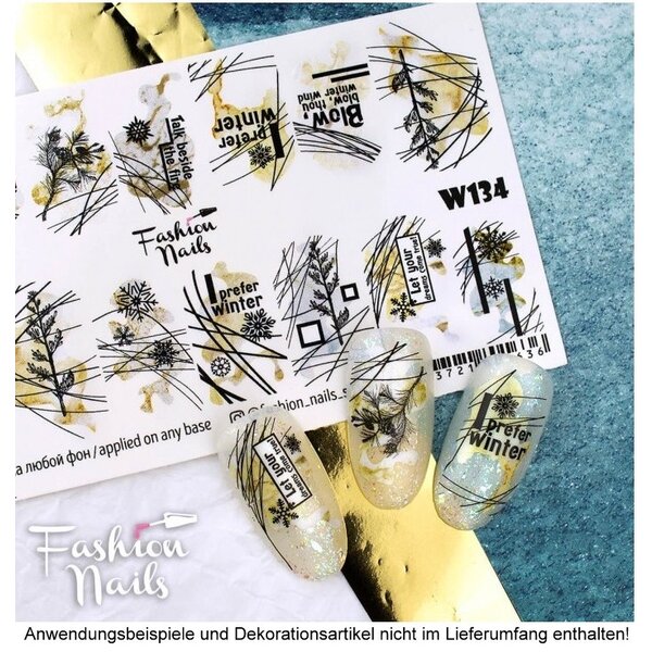 Fashion Nails Nail Wraps Weisse Tresse W134