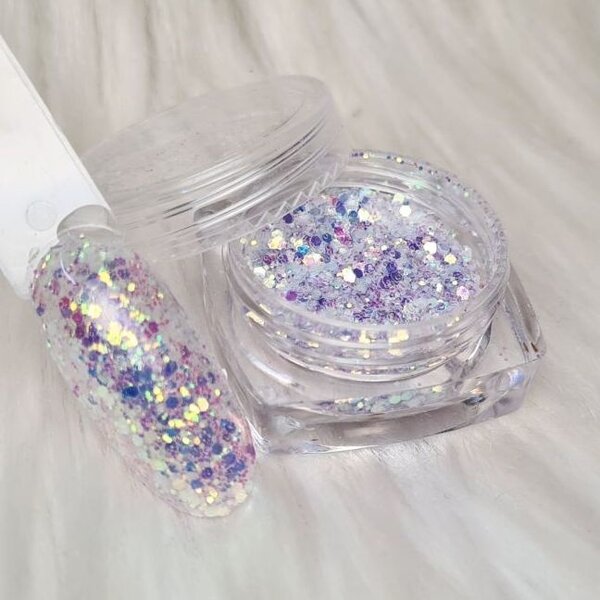 MPK Nails® 6x Pailletten Mix im Set - irisierend