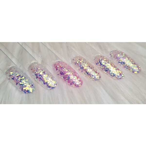 MPK Nails® 6x Pailletten Mix im Set - irisierend