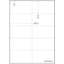 PET-Etiketten, weiß, 105,0 x 57,0 mm