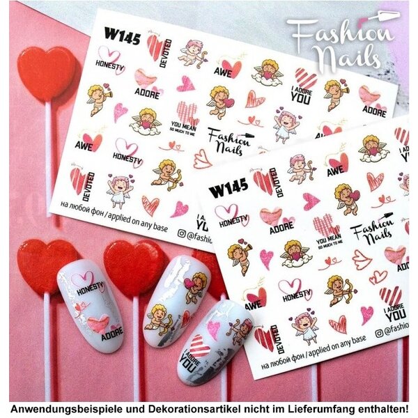 Fashion Nails Nail Wraps Weisse Tresse W145