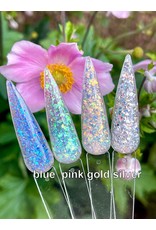 Nail Art Flakes mit Farbwechsel 01) Silver