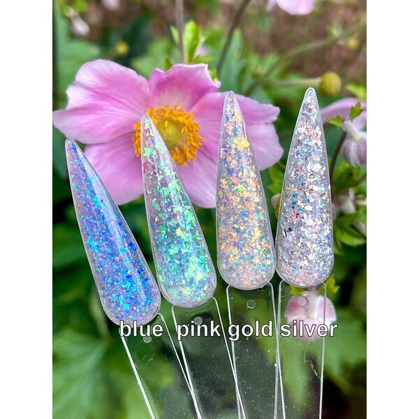 MPK Nails® Nail Art Flakes mit Farbwechsel 01) Silver
