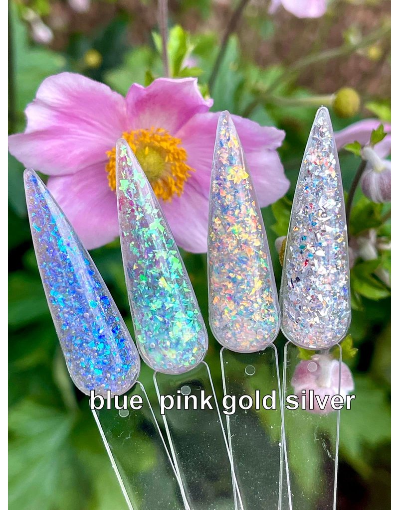 4x Nail Art Flakes mit Farbwechsel im Set