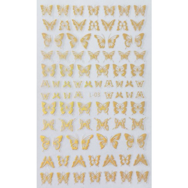 MPK Nails® Nail Sticker Holographic LS03 -gold