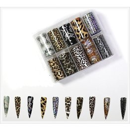 10x Nailart Transfer Folie in Box #60