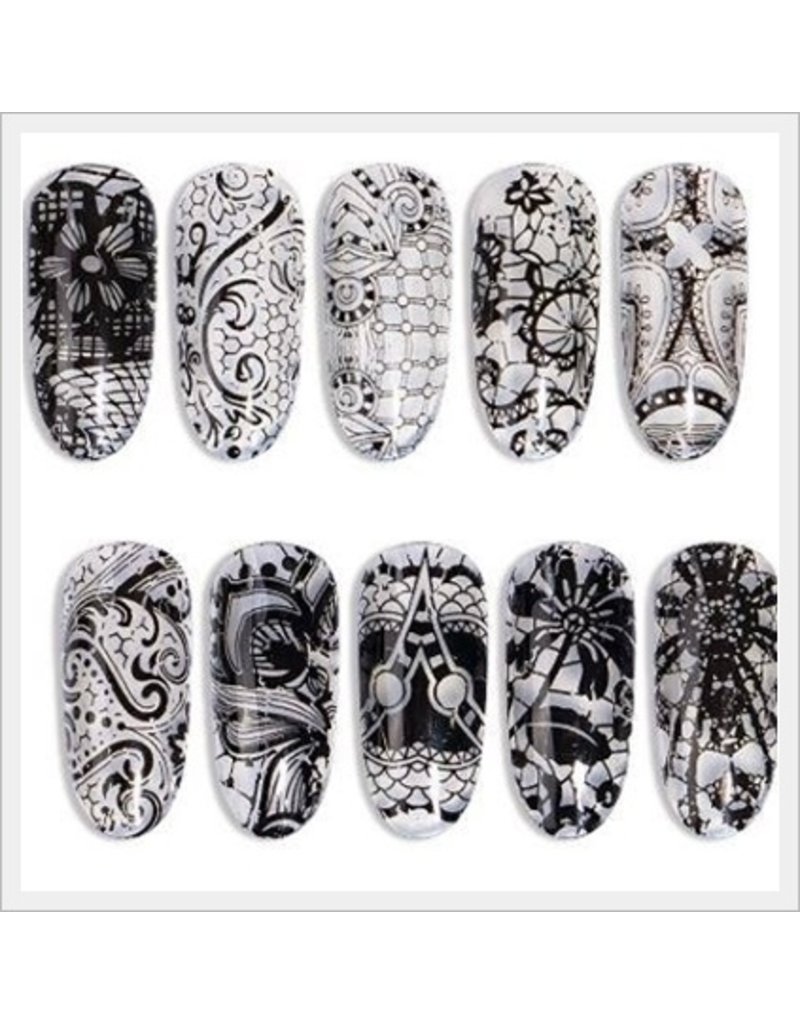 10x Nailart Transfer Folie in Box #64