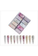 10x Nailart Transfer Folie in Box #69