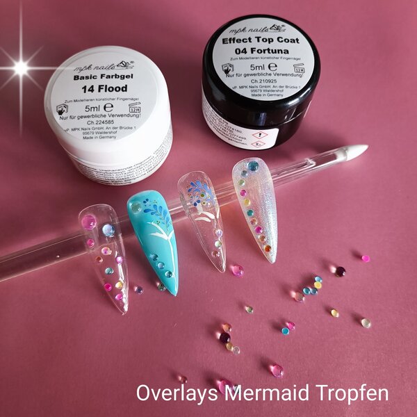 MPK Nails® Overlays Mermaid Kristalle Tropfen 11) MIX