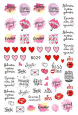 Nail Sticker Hearts B029