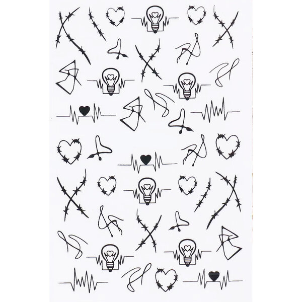 MPK Nails® Nail Sticker Herzen schwarz 093