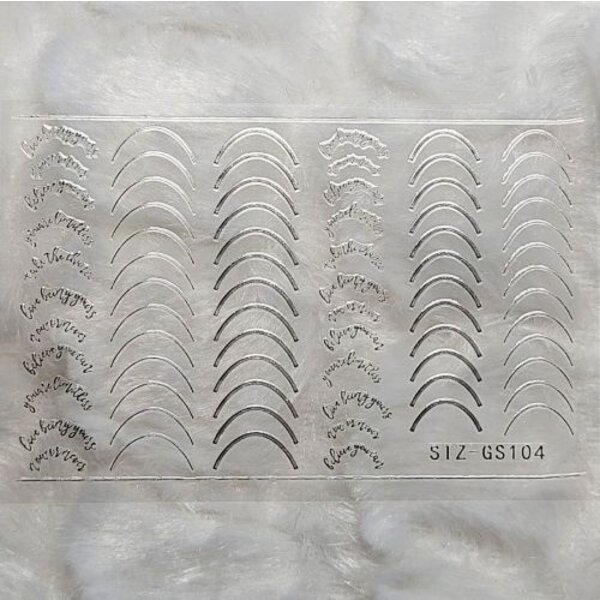 MPK Nails® Nail Sticker Smile silber 104-S