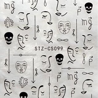 Nail Sticker schwarz 099