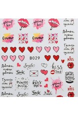 Nail Sticker Hearts B029