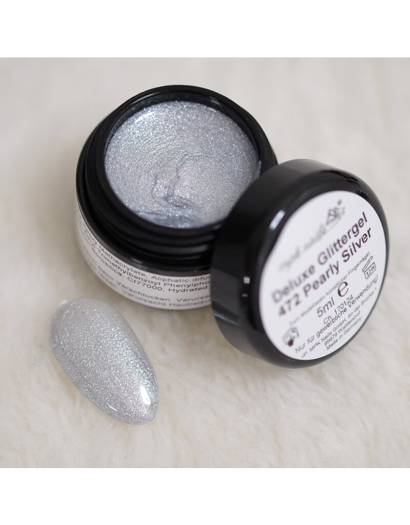 Deluxe Glittergel 472 Pearly Silver