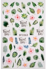 Nail Sticker XF3363 Tropical Leaves