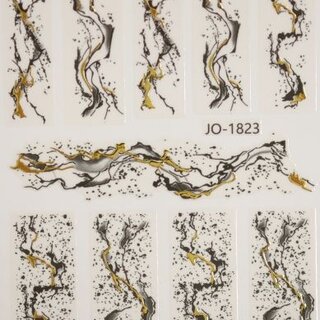 Nail Sticker Wellen gold/schwarz ST1823