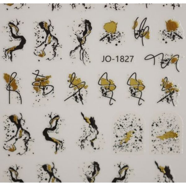 MPK Nails® Nail Sticker Wellen gold/schwarz ST1827