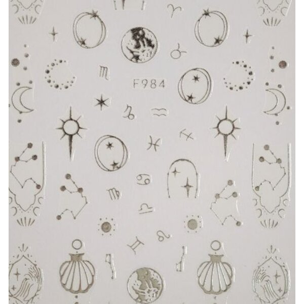 MPK Nails® Nail Sticker Zodiac 984 Silver