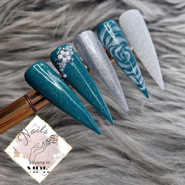 MPK Nails® Deluxe Glittergel 472 Pearly Silver