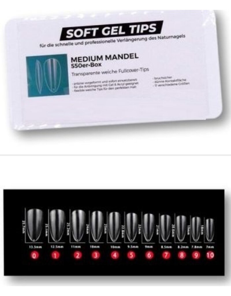 Soft Gel Fullcover Tips / Easy Long-Tips Mandel