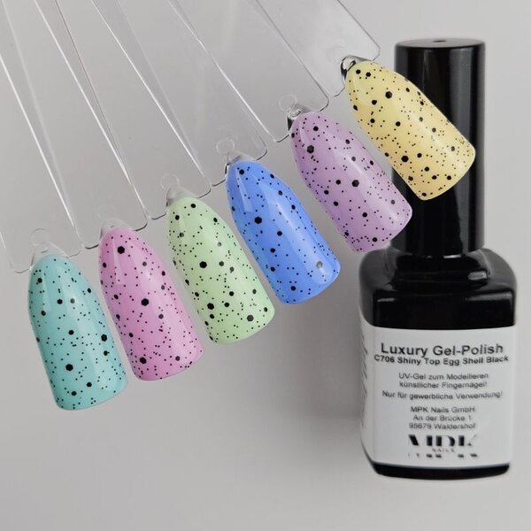 MPK Nails® 3x Luxury Gel Polish Shiny Top  Egg Shell im Set