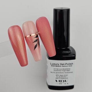 Luxury Gel Polish E025 Metallic Salmon Gold