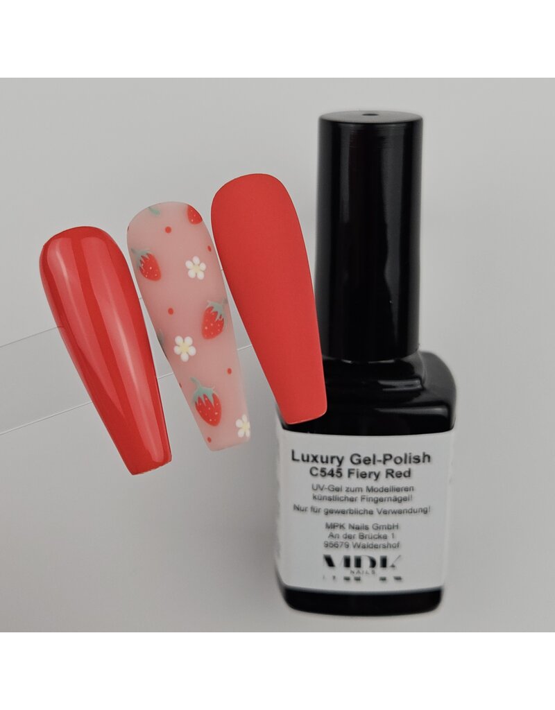 Luxury Gel Polish C545 Fiery Red