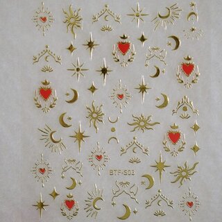 Nail Sticker Sun gold