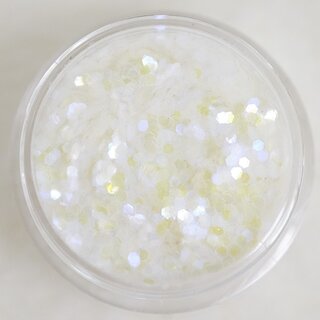 Glitter Pailletten klein 15 Weiß irisierend