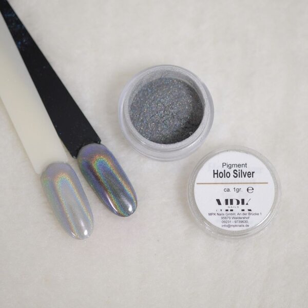 MPK Nails® Holographic Pigment Silver