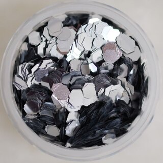 Glitter Pailletten groß 06 Silber