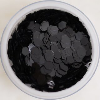 Glitter Pailletten groß 08 Schwarz