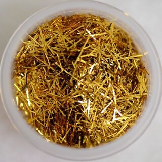 Glitterfäden 08 Gold dunkel