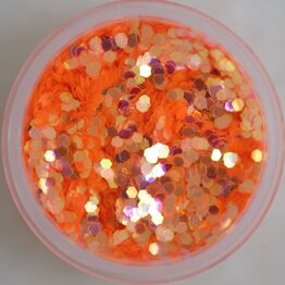 Glitter Pailletten klein 17 Orange hell irisierend