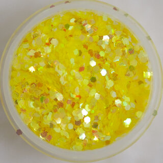 Glitter Pailletten klein 14 Zitronengelb irisierend