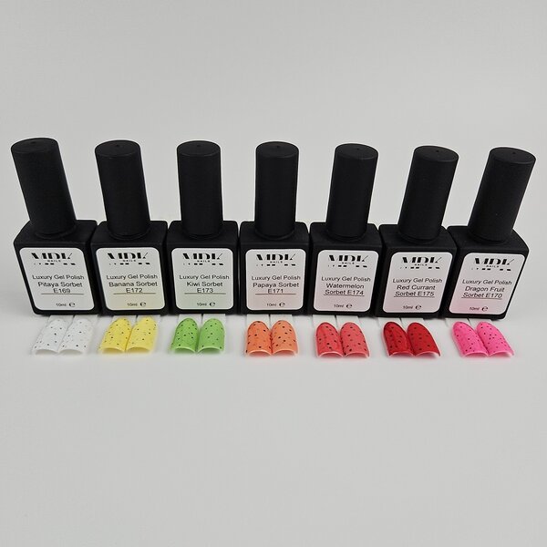 MPK Nails® 7x Luxury UV Nagellack Fruit Sorbet & 1x Infinity Shine gratis